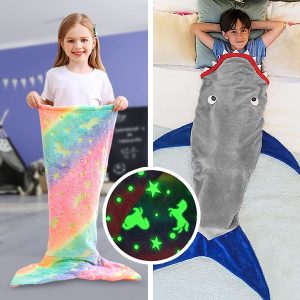 Gloeiende staartdekens voor kinderen | MERMAIDREAM