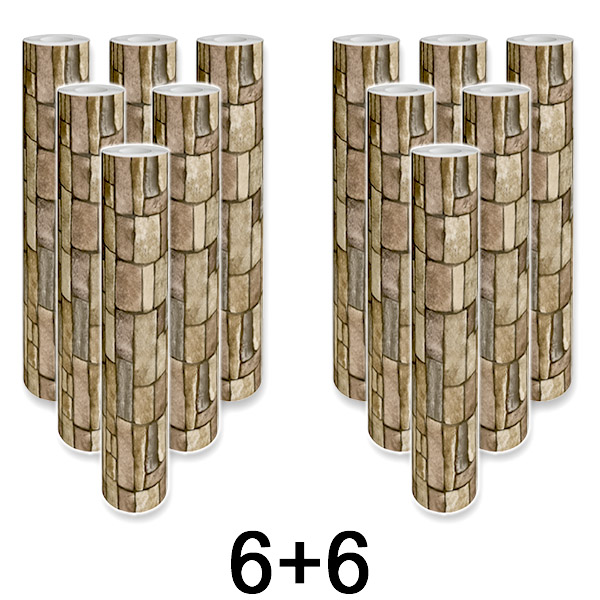 6x 1+1 GRATIS 1+1 GRATIS Zelfklevend 3D Bakstenen Wandpaneel | WALLCORWRAP
